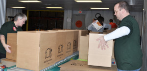 Jeff & Cathy building boxes