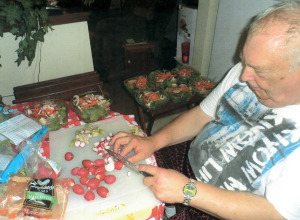 Wally Making Healthy Salads