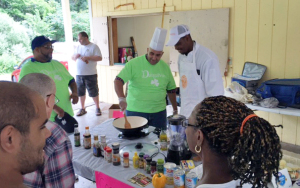 Image of individual cooking