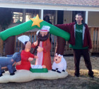 Jimmy, who suffers from pica, and his Christmas inflatable decoration