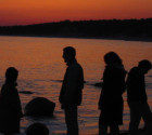 Photo: Stock Image Family Silhouette Sunset