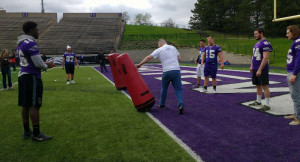 Image of Devon, sports fan, at Football Camp