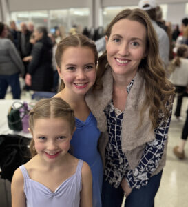 Cate with her daughters