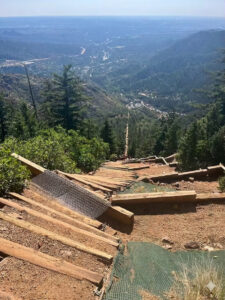 Stairs on the Manitou Incline trail.